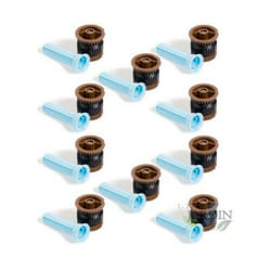 10 x Buse pour tuyères HE-Van-12 Rain Bird angle variable. Portée 3,7 m, haute efficacité et économie d'eau, marron