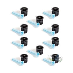 10 x Buse pour tuyères HE-Van-15 Rain Bird angle variable. Portée 4 à 4,5 m, haute efficacité et économie d'eau, noir