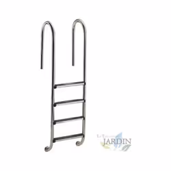 Echelle murale de piscine - modèle standard 4 marches Escalier modèle Muro avec rampes, pour piscine enterrée, réalisé en tub ...