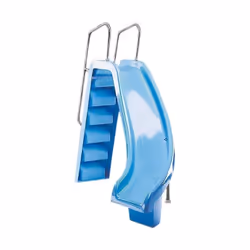 Toboggan de piscine courbé droit de 1,78 m de haut Toboggan de piscine courbé de 1,78 m de haut, disponible avec une courbe à ...