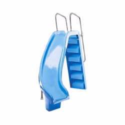 Toboggan de piscine incurvé à gauche Toboggan de piscine courbé de 1,78 m de haut, disponible avec une courbe à droite ou une ...