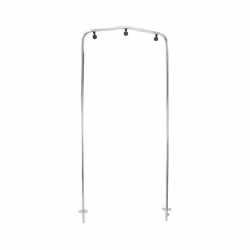 Tunnel de douche pour entrée de piscine avec 3 arroseurs, inox Tunnel de douche pour accès aux piscines en acier inoxydable A ...