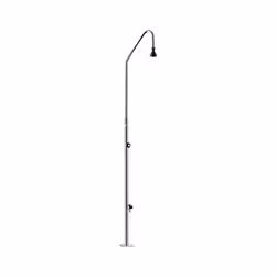 Douche de piscine avec 1 douchette et robinet lave-pieds en inox Douche au design classique pour installation dans les piscin ...