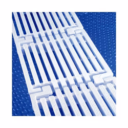 Plaque grillagée design longitudinale hauteur 24 mm - largeur 295 mm pour piscine avec canal de trop-plein Plaque grillagée d ...
