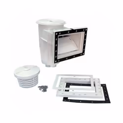 Skimmer de 15 litres avec bouche standard pour piscines liner et préfabriquées. (Couverture circulaire) Skimmer de 15 litres  ...