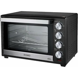Romo - Four électrique de table Convention et Rôtisserie 45L 2000W. Température jusqu'à 230ºC, Minuterie avec arrêt 60 min, noir