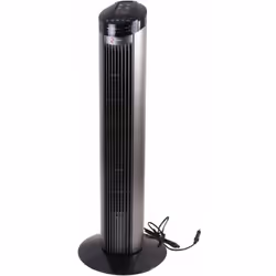 ventilateur tour Ventilateur tour 50W avec télécommande, noir. Equipé d'une puissance de 50W et de 3 vitesses différentes, d' ...