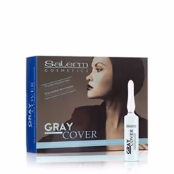 Salerm Cosmetics Recouvre Les Cheveux Blancs 12 x 5 ml, Gris, Femmes, 60 ml, Tous types de cheveux, Ampoule, Une fois effectu ...