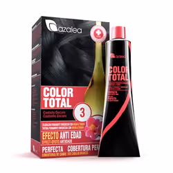 Azalea Cosmetics Color Total 3 Castaño Oscuro, Noir, Castaño Oscuro, Femmes, Tous types de cheveux, Maintien de la couleur, L ...