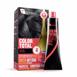 Azalea Cosmetics Color Total 4 Castaño, Marron, Castaño, Femmes, Tous types de cheveux, Maintien de la couleur, Longue durée, ...