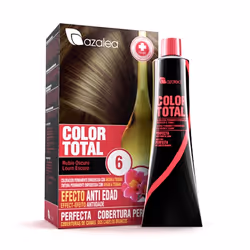 Azalea Cosmetics Color Total 6 Rubio Oscuro, Marron, Rubio Oscuro, Femmes, Tous types de cheveux, Maintien de la couleur, Lon ...