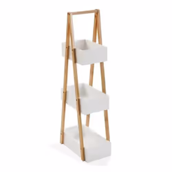 Versa Etagère de salle de bains Bambou Bois MDF Bois MDF/Bambou (18 x 81 x 30 cm)
