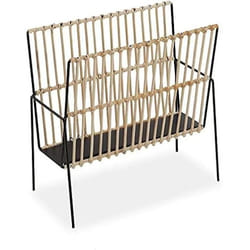 Versa Porte-revues Métal Résine Bois MDF 19 x 35,5 x 36 cm