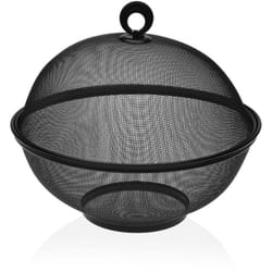 Versa Bol à fruits avec couvercle en métal acier of the Brand, noir (28 x 28 x 28 x 28 centimètres)