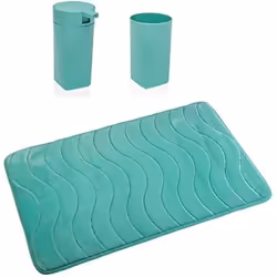 Versa Ensemble de Bain Bleu polypropylène 45 x 2 x 75 cm Moderne