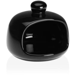 Support de cuvette d'évier versa céramique noire 12 x 10 x 12 cm dolomite