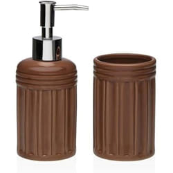 Ensemble de salle de bain - VERSA - Dolomite - Multicolore - 83 x 83 x 185 cm - Accessoires de salle de bain