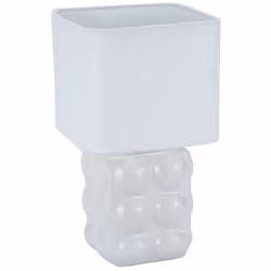 Si vous souhaitez ajouter une touche d'originalité à votre intérieur, vous le ferez avec Lampe de table Versa White Lino Cera ...