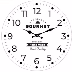 Horloge Murale - VERSA - Gourmet - Bois - Multicolore - 315 cm - Design Contemporain