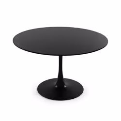 Table à manger - Versa - Lia - 73 x 120 x 120 cm - Bois MDF - Métal - Noir