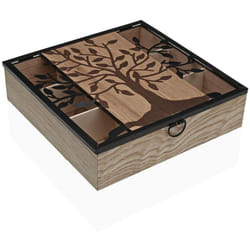 Boîte à infusion versa bois 24,8 x 6,2 x 24 cm arbre dede vie