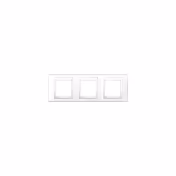Plaque triple blanche 3 postes 3X2 modules horizontale entraxe 71mm UNICA SCHNEIDER ELECTRIC MGU6.006.18 Plaque de finition 3 ...
