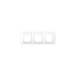 Schneider Electric - Plaque triple blanche 3 postes 3X2 modules horizontale entraxe 71mm unica