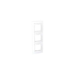 Schneider Electric - Plaque triple blanche 3 postes 3X2 modules verticale entraxe 71mm unica