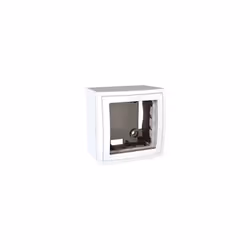 Boitier saillie avec plaque 1 poste blanc pour appareillage mural UNICA Unica - Container et plaque 1 pos te blanc MGU22.302. ...