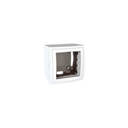 Schneider Electric - Boitier saillie avec plaque 1 poste blanc pour appareillage mural unica