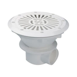 Astralpool - Pièce à sceller piscine - Bonde de fond liner Ø210 mm avec grille abs - Modèle Parker - Blanc de