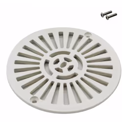 Cette grille bonde de fond pour piscine en liner est un élément de sécurité pour empêcher de gros éléments de se coincer dans ...