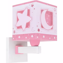 Dalber Applique Murale Moonlight lune et étoiles rose enfants