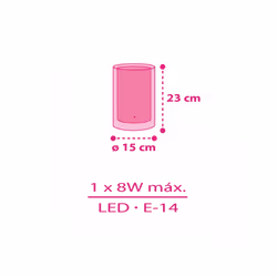 Dalber Cuore lampe de table E14 8 W LED Multicolore