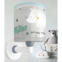 Dalber Applique Murale Pour Enfant Rhino & Croco Rhinocéros et Crocodile enfants