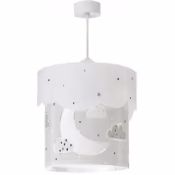 Lampe à suspension - Dalber - Moon - Motif lune - Gris - E27 - 65x33 cm