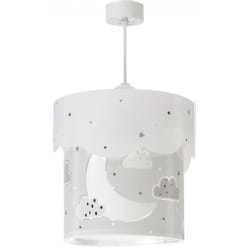 Lampe à suspension - Dalber - Moon - Motif lune - Gris - E27 - 65x33 cm