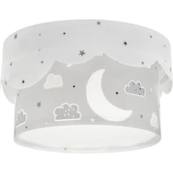 Dalber - Plafonnier - Moon - Motif lune L 33 cm H 185 cm Gris