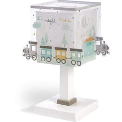 Dalber - Lampe de chevet enfant - The Night Train - Motif train L 15 cm H 30 cm Blanc