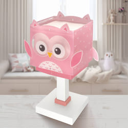 Dalber Lampe De Chevet Pour Enfant Little Pink Owl Petite Chouette Rose enfants