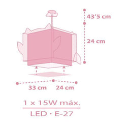 Dalber Lustre Suspension Pour Enfant Little Pink Owl Petite Chouette Rose enfants