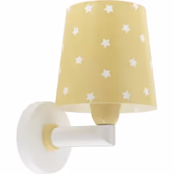 Dalber - Applique murale enfant - Starlight - Motif étoiles L 15 cm H 24 cm Jaune