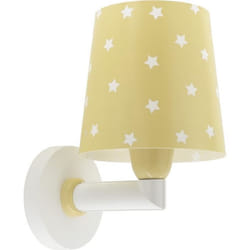 Dalber - Applique murale enfant - Starlight - Motif étoiles L 15 cm H 24 cm Jaune