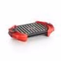 LEKUE Grill micro ondes en silicone et acier - 25 x 15 cm