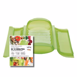 Lékué 3404600V09U500, Panier pour cuisson vapeur unique, Silicone, Vert, 0,65 L, 1 pièce(s)