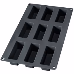 Moule gourmet 9 mini-cakes - silicone noir