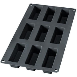 Moule gourmet 9 mini-cakes - silicone noir