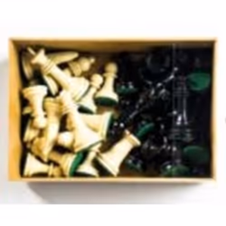 Fournier F06581, Pièces d'échec, Plastique, Noir, Blanc, Plastique