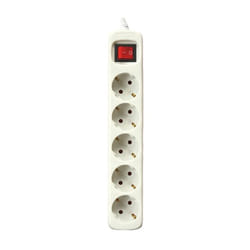 Silver Electronics 9635 multiprise 1,5 m 5 sortie(s) CA Intérieure Blanc