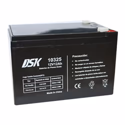 DSK 10325, Sealed Lead Acid (VRLA), 12 V, 12000 mAh, Noir, 151 mm, 98 mm